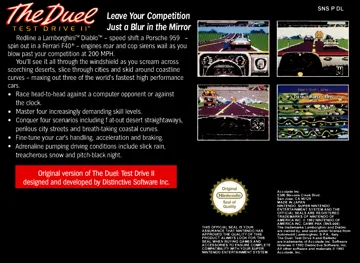 Duel, The - Test Drive II (Europe) box cover back